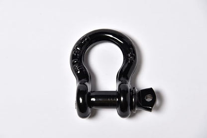 2-Pack 12-Inch Black Bow Shackles, D-Ring, Heavy-Duty, 10 Ton, 22,000 Pounds, Breaking Strength, 2 Ton WLL, 4400 Pounds with 58 Pin Screw