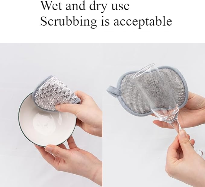 Multi-Purpose Scrub Sponges for Kitchen Scrub-it-Non-Scratch Double-Side Double-Effect Microfiber Sponge Along with Heavy Duty Scouring Multi-Purpose Sponges Kitchen (1 pc)