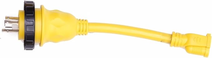 Marine & RV Cords 125v 30 Amp Male x 15 Amp Female Marine Shore Power Cord Pigtail Boat Adapter - 21301