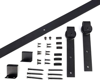 3FT J-Shape Mini Cabinet Sliding Barn Door Hardware Kit for Single Wood Door Closet TV Stand Wall Cupboard Entertainment Center Storage Console Hardware Kit