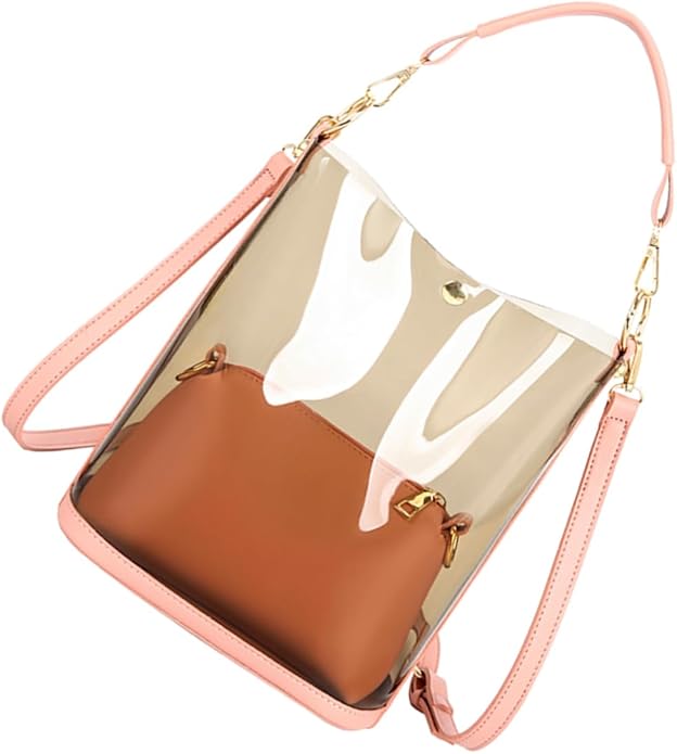 1 crossbody bucket bag for travel, women's bag, tolitree bag, travel barrel bag, handbag, handbag, chain bag, tennis bag, travel bag, pink color,