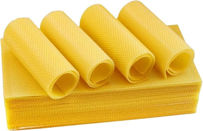 Beehive Waxed Coated Foundation Sheet 30pcs Honeycombs Bee Wax Nest Foundation Bee Keeping Supplies Non-Toxic Deep Hive Sheets(8 13 x 16 57 Inch)