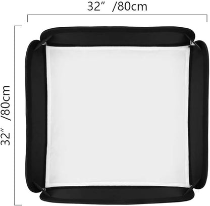 Godox Softbox 32''x32'' 80CMx80CM Fast-Setup Foldable Bowens Mount Softbox, Photography Lighting Softbox for Camera Flash Photography Studio Flash
