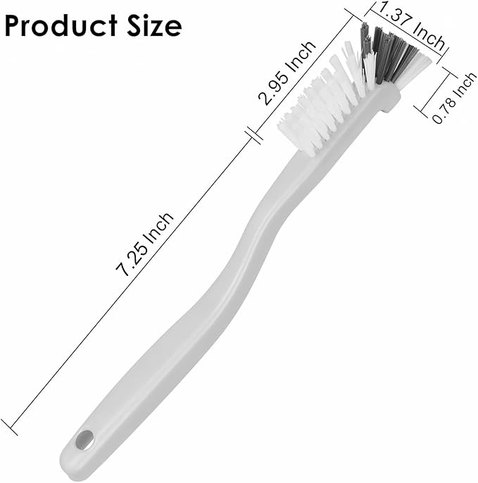 Kitchen Scrub Brush, Right Angle Cleaning Brush for Sink Household Dish Pot Pan Edge Corners, Stiff Brushes for Small Spaces Grout Tile Lines Deep Cleaning with Stiff Bristles