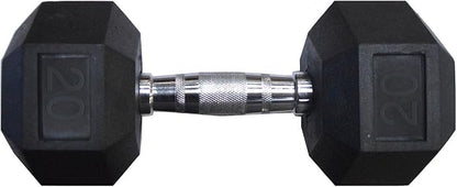 Rubber Coated Dumbbells - No Roll Design Easy-Grip Steel Knurled Handle, Weights Dumbbells Set for Strength Training - Ideal Weights Set for Home Gym