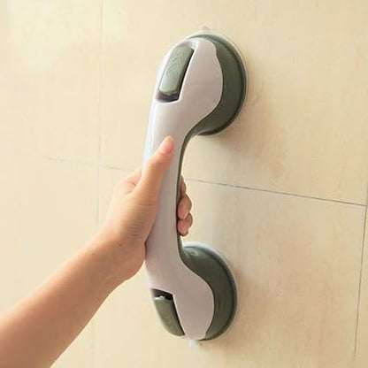 Grip Shower Wall Grab Bar Super Suction Cup Handle, Dual Locking Suction Cups, Handicapped, Elderly, Injured, Child, Senior Auxiliary Bathroom Handle, Non-Slip