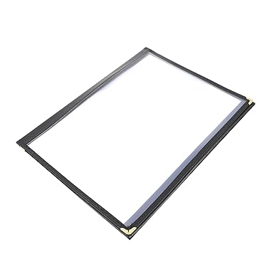 PartyKindom 1pc Menu Clear PVC Binder Cover Hard Hat Chin Strap Leather Binder Pie Storage Container with Lid Rotating Tea Pot Leather File Folder Recipe Binders Order Book Pu Personality A4