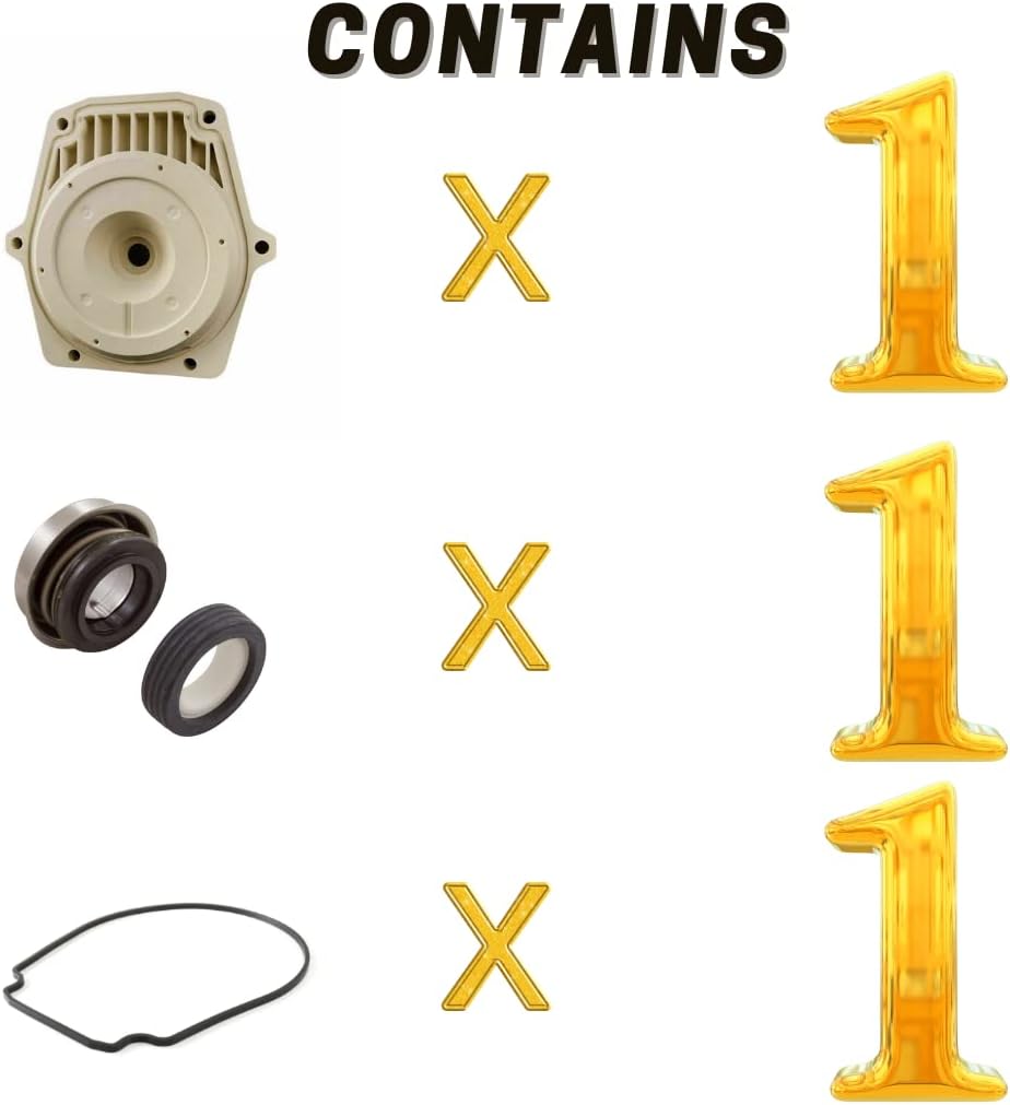 Seal Plate Compatible with Pentair Whisperflo and Intelliflo Pool Pump 074564 | Seal Plate Gasket & Shaft Seal PS-1000 Included | Complete Kit Made in USA