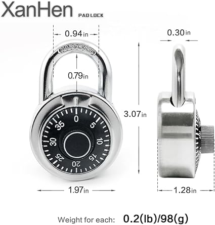8 Pack Combination Lock Locker Lock for Gym and School Lockers Safe Combination Padlock Mini Combination Lock,Standard Dial Combination Lock, Pack of 8