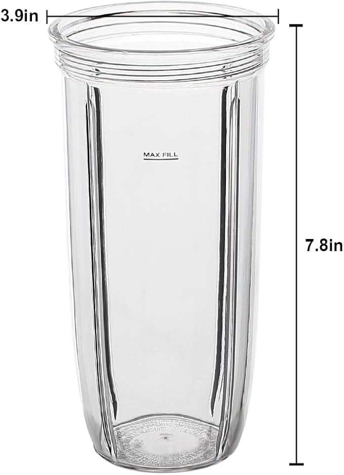 Replacement Parts cup with To-Go Lid OoaCompatible with NutriBullet Blender Combo NutriBullet Pro 1000 and NutriBullet Select 2.0 (32oz)