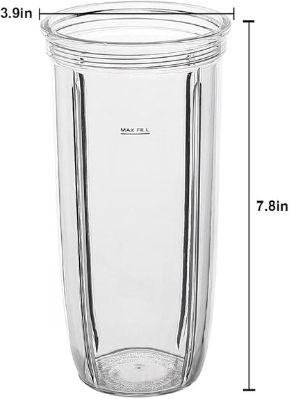 Replacement Parts cup with To-Go Lid OoaCompatible with NutriBullet Blender Combo NutriBullet Pro 1000 and NutriBullet Select 2.0 (32oz)