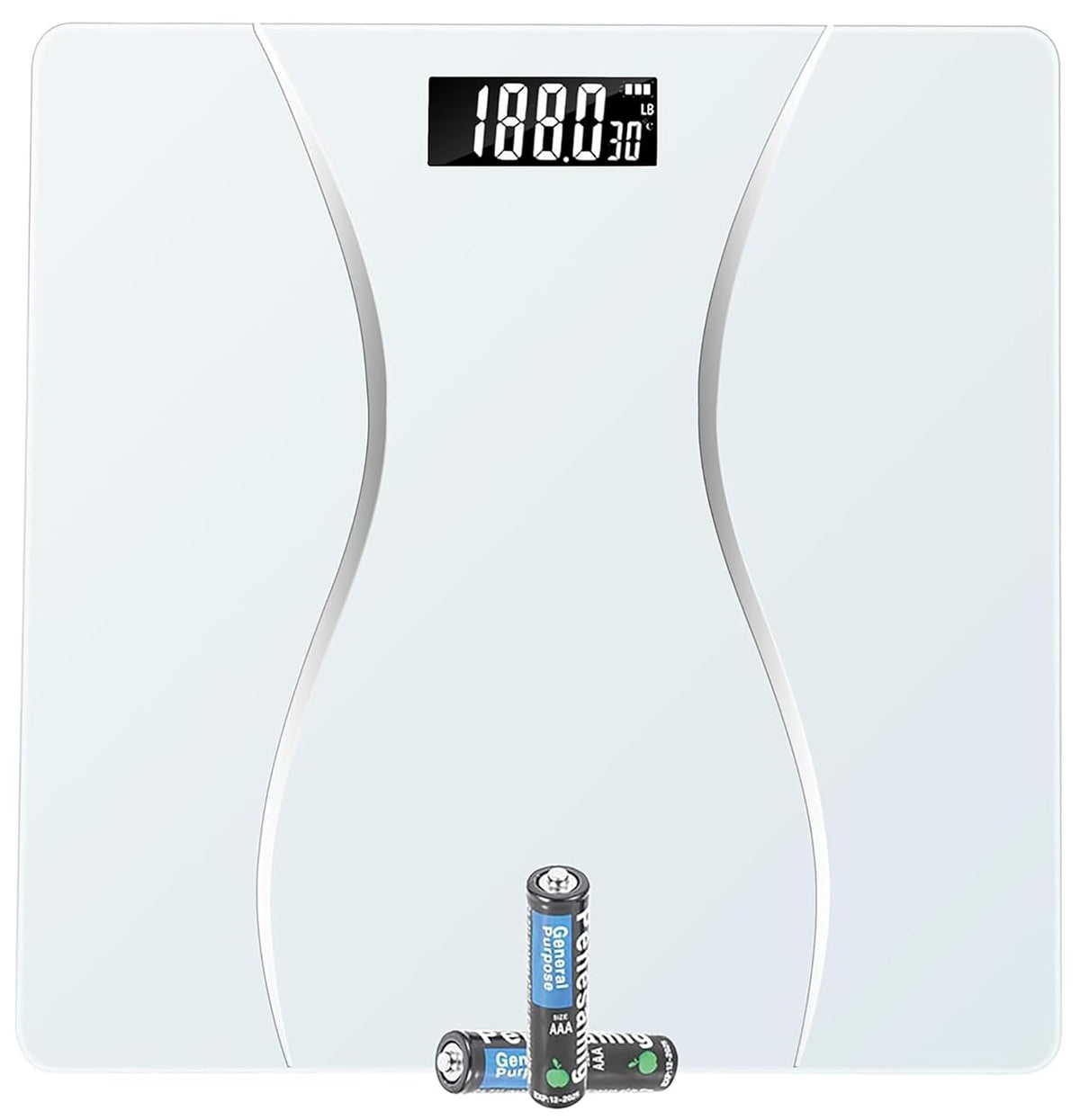 Scale for Body Weight, Digital Bathroom Scale, Weight Scales for People,Body Scale,White,Max:400LB/180KG,2 Weighing Units: LB/KG