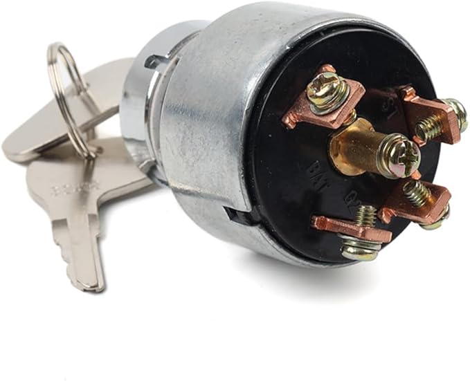 Ignition Switch With Key 66021-5514035260-31852 Steel Silver For Kubota Garden Tractor G3200 G4200 G4200H G5200H G6200H