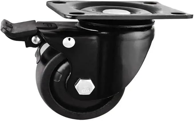 1 Piece 2.5 inch Low Gravity Nylon Denim Wheel Medium Heavy Duty Industrial Swivel Brake Caster Bearing