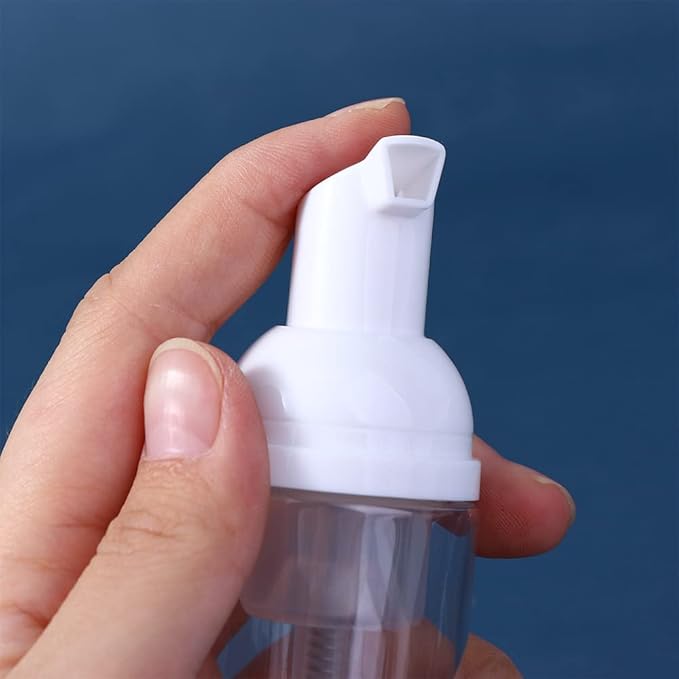 Plastic Foam Pump Bottle, 30/40/50/60ml Portable Travel Foaming Dispenser Mini Cosmetic Dispenser Shampoo Cleanser Empty Refillable Bottle(50ml), AM15SD09XKOUS