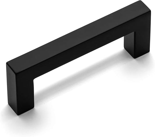 Cosmas® 14777-64FB Flat Black Modern Cabinet Hardware Handle Pull - 3" Hole Centers