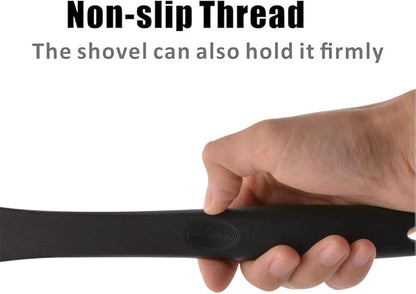 Silicone Wok Turner, Heat Resistant Solid Silicone Stir Fry Spatula for Non Stick Cookware (Black)