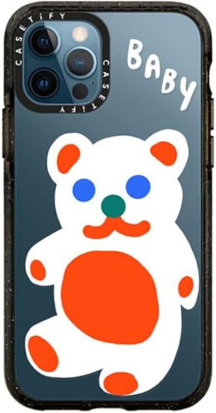 CASETiFY Impact Case for iPhone 12 iPhone 12 Pro - Baby Bear by Katie Benn - Clear Black