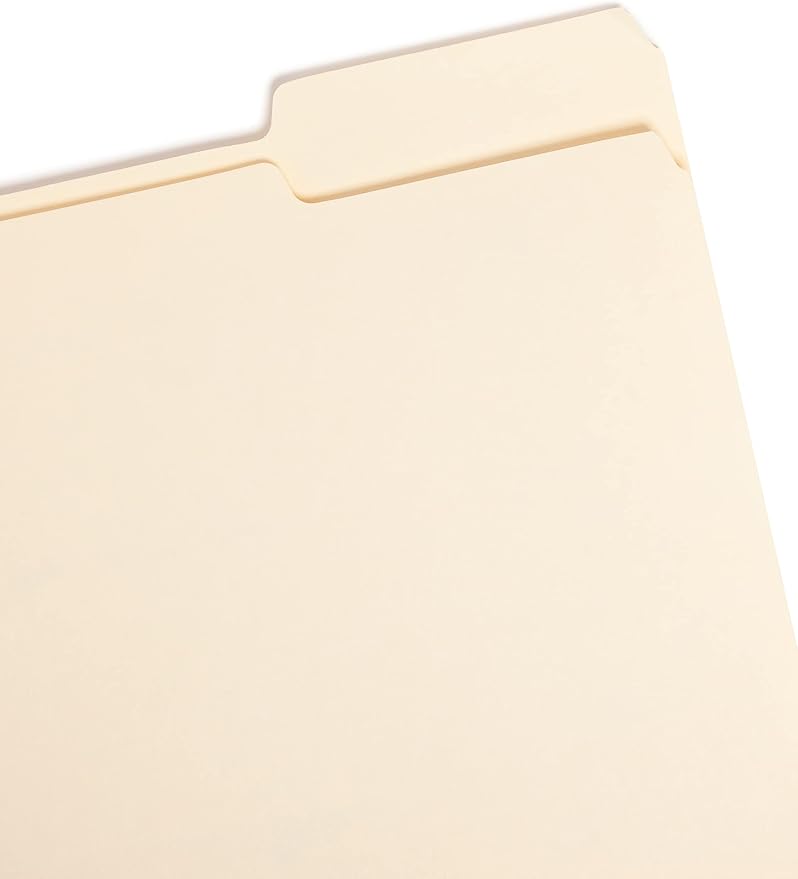 Smead File Folder, 1/3-Cut Tab Right Position, Letter Size, Manila, 42 Count (10334)