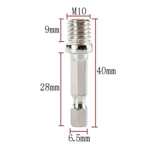 1 Count Hex Shank Drill Adapter, Electric Drill Hand Drill, M14M10