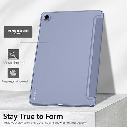 MoKo Case for Galaxy Tab A9A9 Plus 11 inch 2023, Slim Stand Protective Smart Cover with Hard PC Translucent Back Shell for Tab A9 Plus Tablet (SM-X210X216X218), Auto WakeSleep, Grey Purple