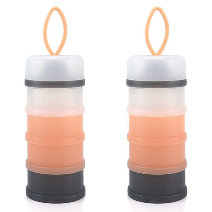 Accmor 2 Pack Baby Formula Dispenser On The Go, Stackable Formula Dispenser Formula Container to Go, Non-Spill Portable Milk Powder Kids Snack Storage Container, BPA Free