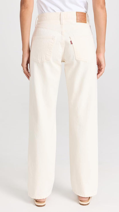 High waist, buttons closure, shinny gold Levi's Women's 501 '90s