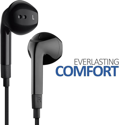 LUDOS FEROX Wired Earbuds in-Ear Headphones, 5 Year Warranty, Earphones with Microphone, Noise Isolation Corded for 3.5mm Jack Ear Buds for iPhone, Samsung, Computer, Laptop, Kids, School Students