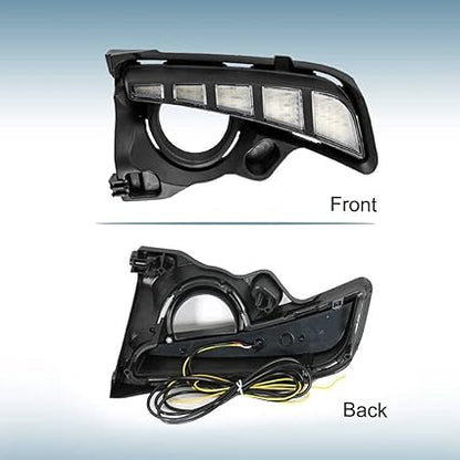 Daytime Running Light For Toyota Highlander 2017 2018 2019 LED Fog Lam[s With Dynamic Turn Signal Replacement Lamp + Wiring Harness