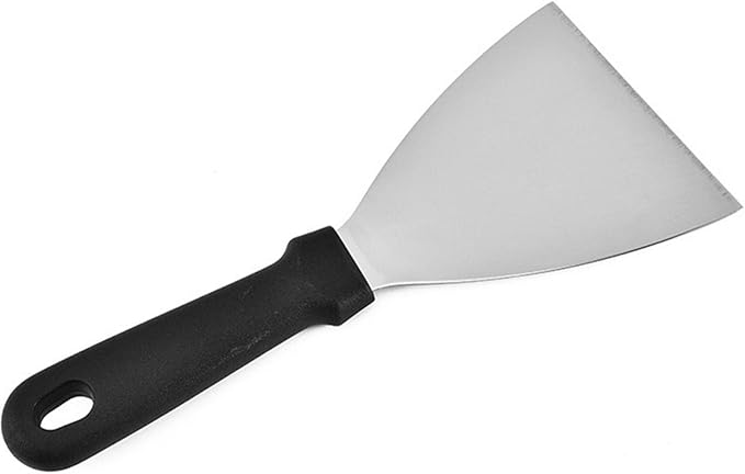 SYCOOVEN Small Spatula Stainless Steel Mini Serving Spatula for Flipping and Cooking, Metal Spatulas with Silicone Handle for Kitchen Use(Size:10 * 23.5cm)