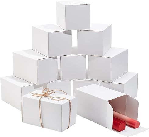 PH PandaHall 30pcs White Gift Box Cardboard Box with Lid 4x2.4x2.4 Inch Paper Favor Box Wedding Gift Boxes Small Boxes Bridesmaid Box Craft Box for Valentine Wedding Birthday Party Gift Packaging