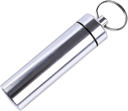 Aluminum Toothpick Holder  Portable Toothpick Case with Wire Keychain Cable - Aluminum Travel Waterproof Box with Key Ring