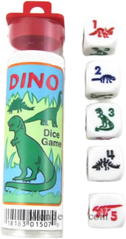 Dino Dice Game White Opaque Only Six Sided Dice (D6) 16mm (5/8in) Koplow Games