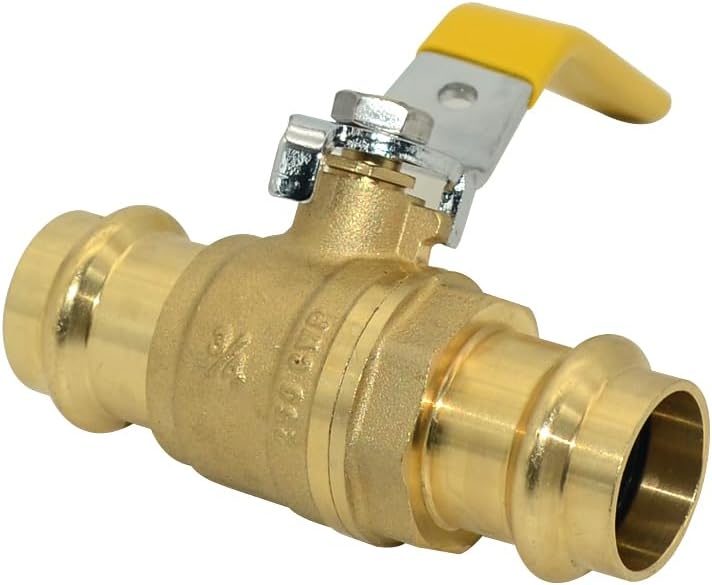 VARMHUS 2Pack Ultra-Durable Full Port Press Ball Valve, Lead-Free Brass Shut Off Valve with Dual EPDM O-Rings for Copper Tubing (3/4inch)