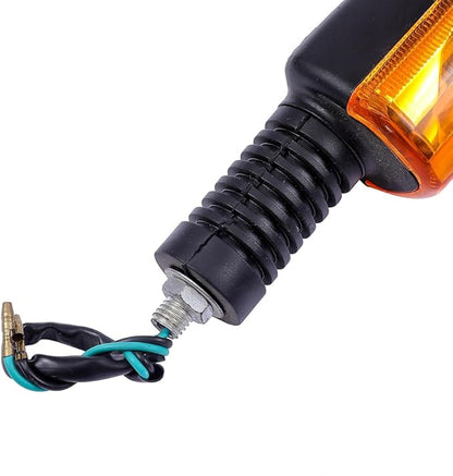 ZAS 4 PCS Bullet Turn Signals - Universal Motorcycle Turn Signal Lights Front Rear Blinkers Compatible with Suzuki AX100 motors - Amber - LED Light Bulb - Motorcycle Accessories