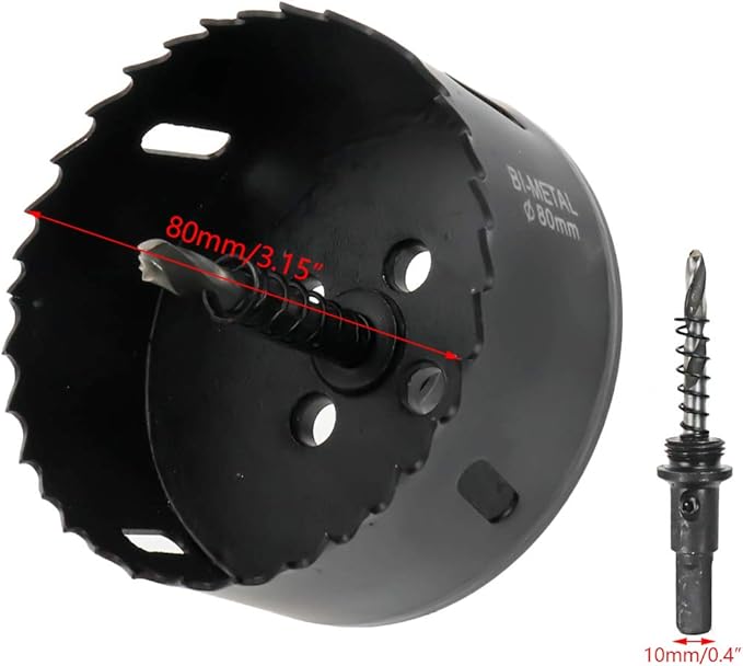 Hole Saw Drilling Cutter Tool for Wood Material 80mm3.15" Cutting Dia