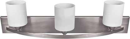 Nuk3y Modern Bathroom Vanity Light Fixture with Light Globe Brushed Nickel (Satin Nickel, 3 Lights)
