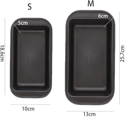 Carbon Steel Nonstick Loaf Pan, Loaf Pan with Easy Grips Handles, Bread Loaf Pan for Home Baking Bread Cake or Pies(M)