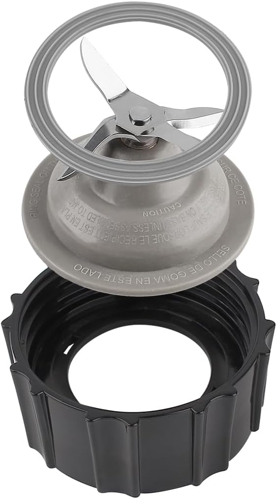 Replacement Parts 5-Cup Glass Jar with Base Collar Ring and Blade,Compatible with BLACK&DECKER 10-Speed Blender BL2010BP/BL2020