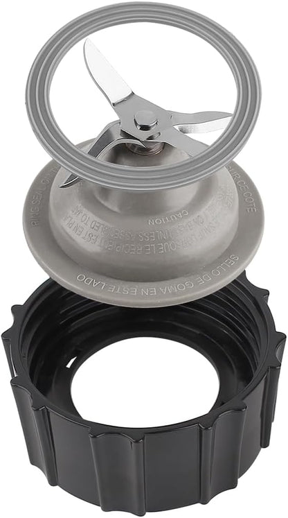 Replacement Parts 5-Cup Glass Jar with Base Collar Ring and Blade,Compatible with BLACK&DECKER 10-Speed Blender BL2010BP/BL2020