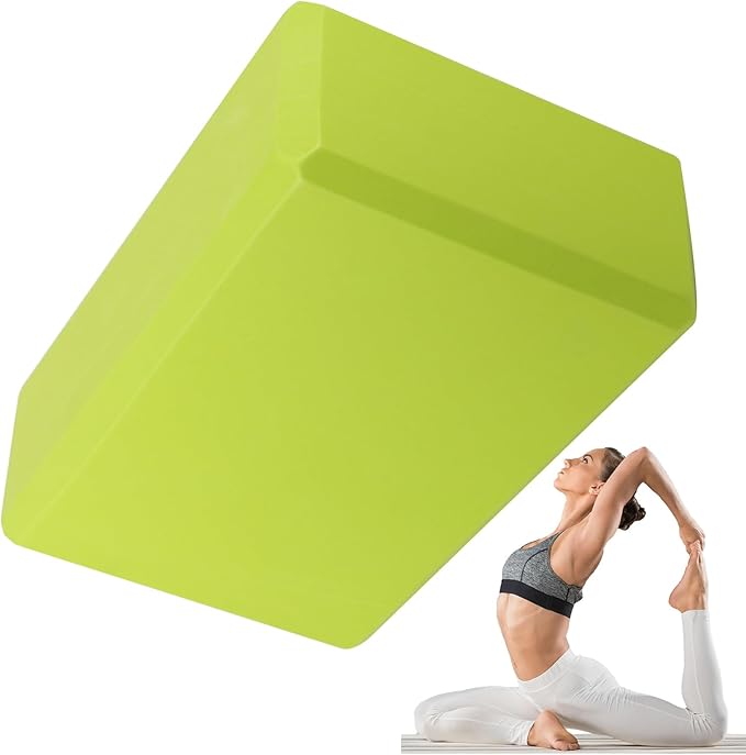 Durable EVA Foam Yoga Brick - High-Density Non-Slip Support Block for Balance  Lightweight and Eco-Conscious with Smooth Edges  for Stretching, Pilates, and Mindful Exercises