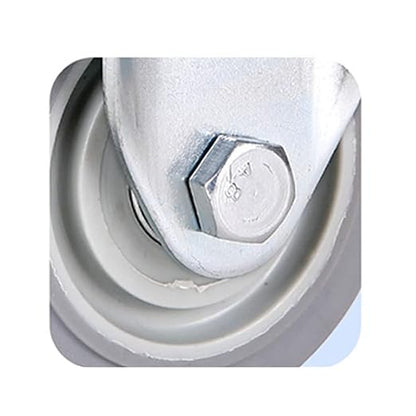 Castor Wheels Heavy Duty Screw Stem Castor Pack of 2 Trolley Wheels Grey Office Chair Caster Wheels Elastomer Rubber Castor Wheels Swivel Stem Castor Wheel for Transport cart Furni