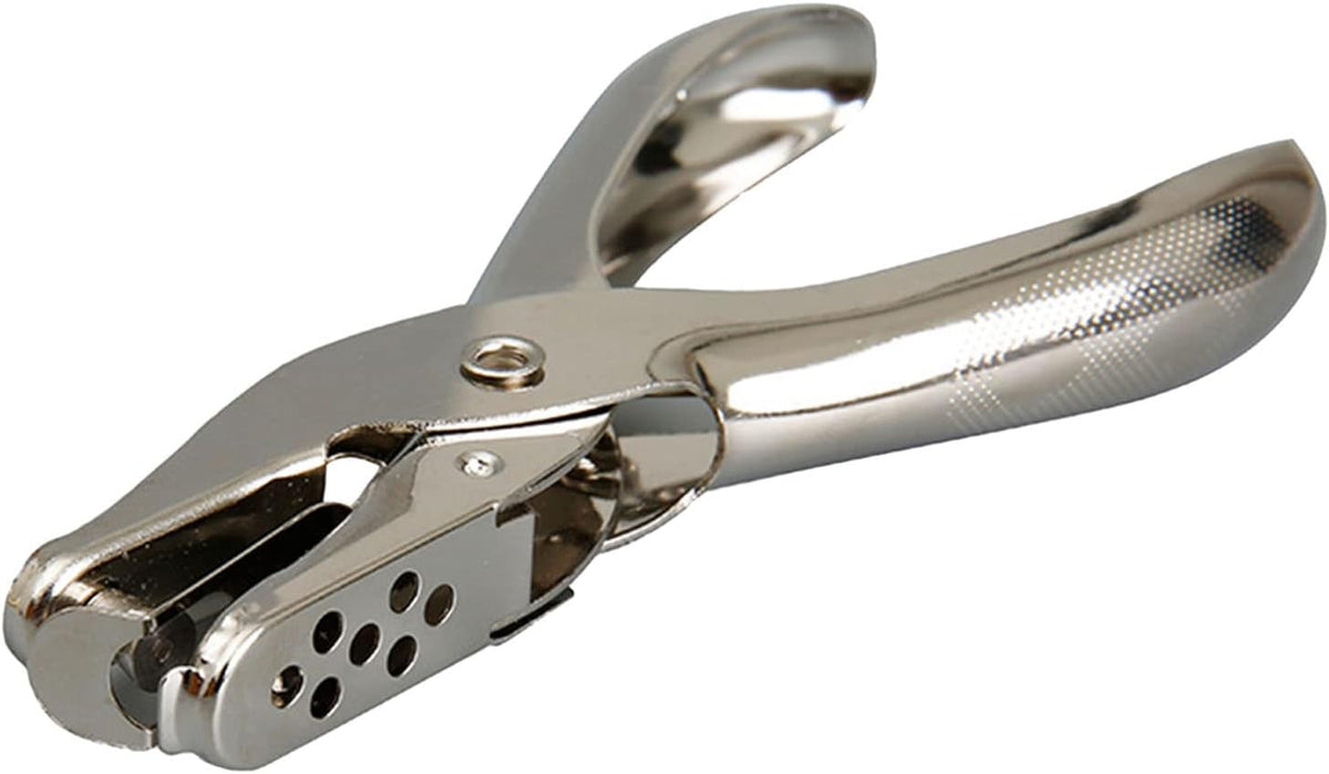 Tyenaza Hole Punching Plier, Nickel Plating Process Burrs Free Silvery Comfortable Handle Portable Punch Tool for Craft Projects