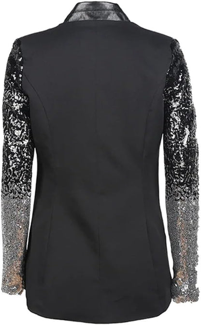 Dvbfufv Women Casual Stand Collar V-Neck Blazers Ladies Plus Size Suit Jacket