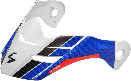ScorpionEXO AT960 Optional Replacement Peak Visor Hicks WhiteBlue Color