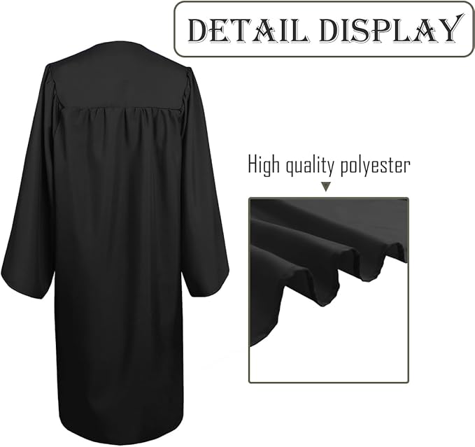 Happy Secret Matte Choir Robes for Church Adults Graduation Gown Baptismal Robes