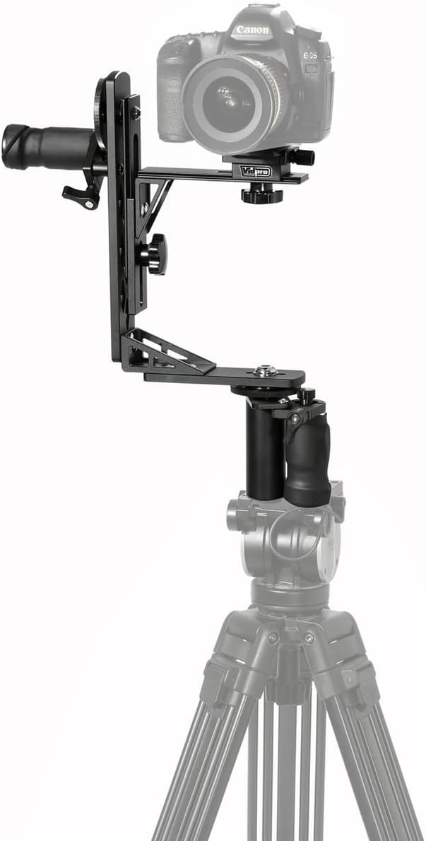 Vidpro MH-430 Motorized Pan & Tilt Gimbal Head - Complete Set Includes Joystick Cables Adapter and Carrying Case - Remote Control Pan Tilt and Rotate DLSR Camcorder Video Equipment Compatible