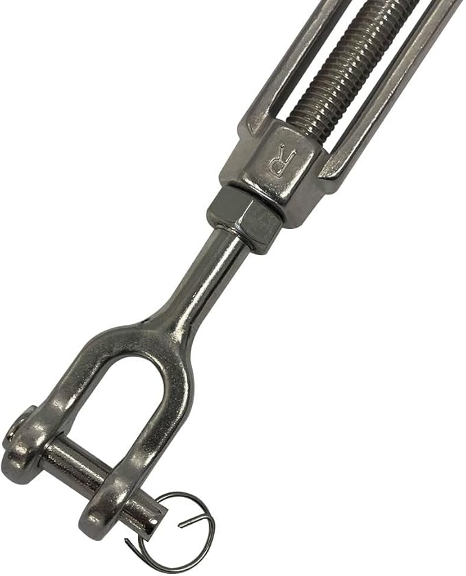 1/2" x 9" 316 Stainless Steel Jaw and Jaw Turnbuckles Marine Grade