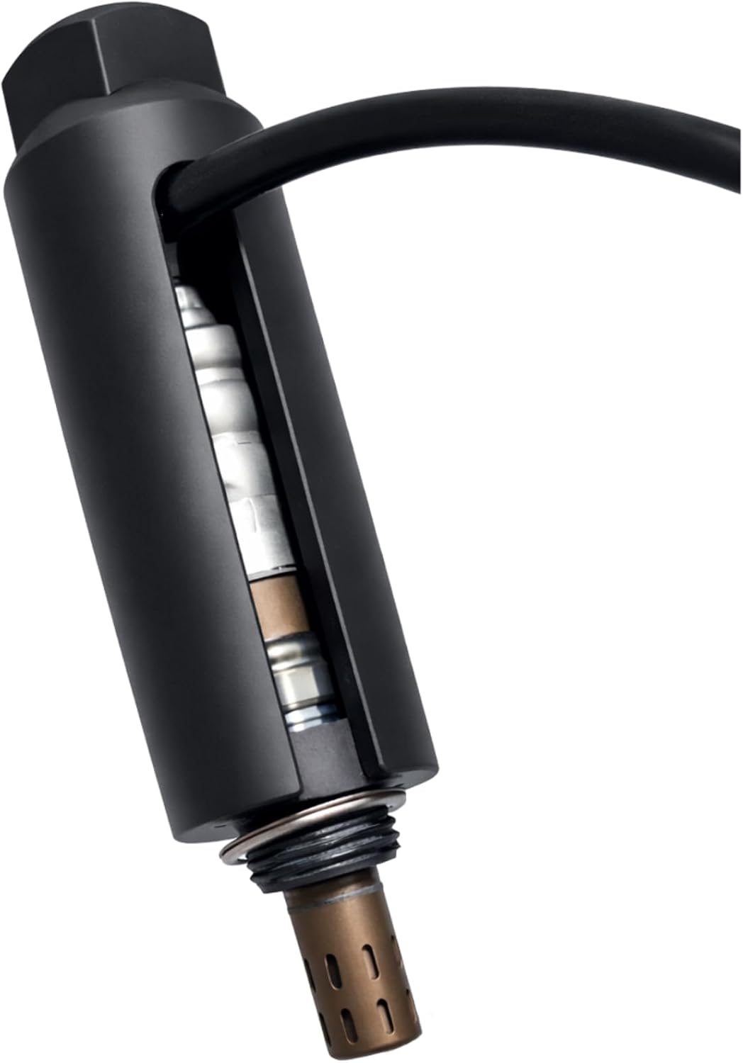 22mm 7/8" Oxygen Sensor Socket, 1/2" Drive O2 Sensor Removal Tool, 3-1/2" Long Deep Socket with 0.31" (8mm) Slot | CR-V Steel | for Most Upstream & Downstream Oxygen Sensors