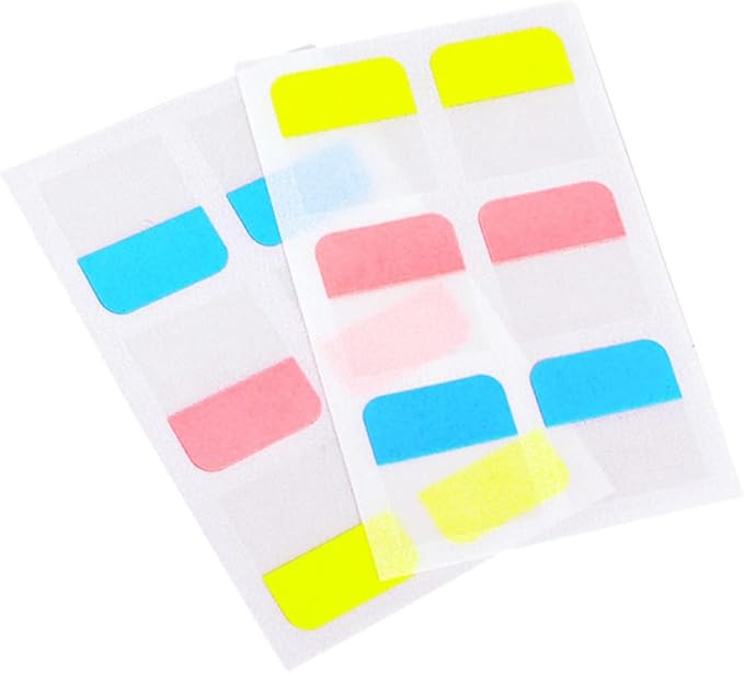 8 Sheets Vibrant Lined Sticky Index Stickers Notes Pastel Pads for Student Supplies